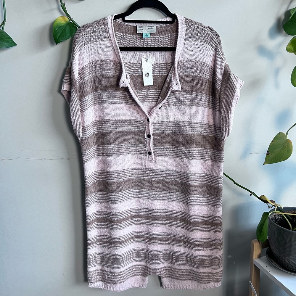 NWT Anthropologie Saturday Sunday Jaden Striped Button Front Romper – Size S - Picture 4 of 5